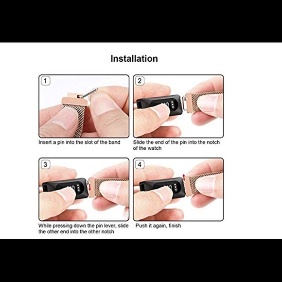 Gold Metal Mesh Fitbit Band - Picture 3 of 7